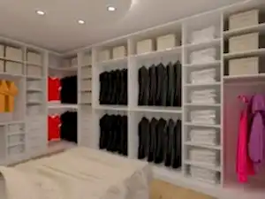 Giyinme odası ray dolap tasarımı İstanbul - Giyinme Odasi Bh 277