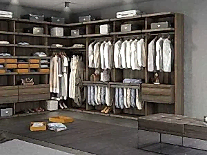 Giyinme odası ray dolap tasarımı İstanbul - Giyinme Odasi Bh 281