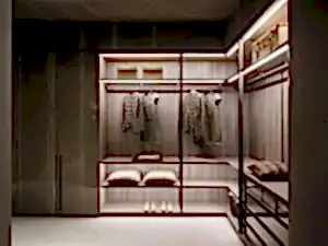 Giyinme odası ray dolap tasarımı İstanbul - Giyinme Odasi Bh 282